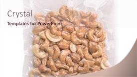  Presentation with plastic bag - Cool new slide deck with vacuum-plastic-bag-of-cashew backdrop and a sky blue colored foreground