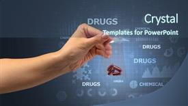  Presentation with chemicals - PPT theme enhanced with vacuum plastic bag with scholar background and a ocean colored foreground