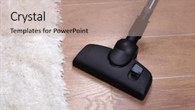  Presentation with carpet - Presentation theme enhanced with vacuuming-carpet-in-house background and a  colored foreground