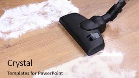  Presentation with floor - Audience pleasing presentation theme consisting of vacuuming-floor-in-house backdrop and a lemonade colored foreground