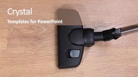  Presentation with floor - Slide deck enhanced with vacuuming floor in house background and a coral colored foreground