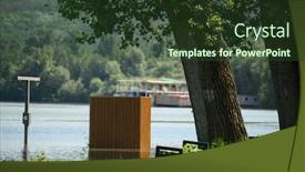  Presentation with flood - Presentation with vadul-lui-voda-criuleni-moldova background and a tawny brown colored foreground