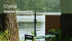  Presentation with flood - Presentation enhanced with vadul-lui-voda-criuleni-moldova background and a ocean colored foreground