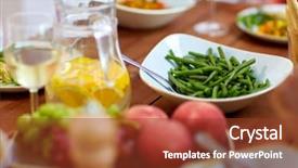  Presentation with culinary - Colorful presentation enhanced with vagetarian - food culinary and eating concept backdrop and a  colored foreground