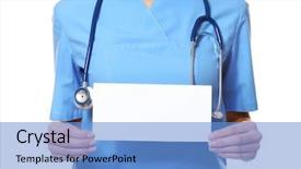  Presentation with vaginal - Cool new PPT layouts with vaginal - close up view of doctor backdrop and a teal colored foreground