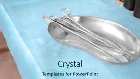  Presentation with vaginal - Slides featuring vaginal - gynecological equipment and tool background and a light blue colored foreground