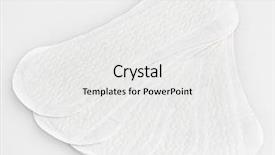  Presentation with vaginal - Slides having vaginal - six fluted panty liners laid background and a white colored foreground