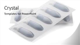  Presentation with vaginal - PPT theme having vaginal - two plastic packs of suppositories background and a white colored foreground