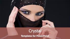  Presentation with ninja - Audience pleasing slides consisting of vail - closeup picture of ninja face backdrop and a coral colored foreground