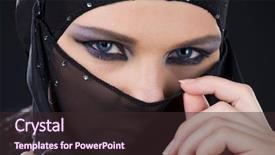  Presentation with ninja - Presentation featuring vail - closeup picture of ninja face background and a wine colored foreground