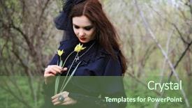  Presentation with old black men - Beautiful PPT theme featuring vail - young woman in old style backdrop and a ocean colored foreground