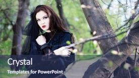  Presentation with old black men - Theme with vail - young woman in old style background and a  colored foreground