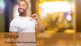  Presentation with african american men - Presentation design enhanced with vains - african american man with beard background and a gold colored foreground