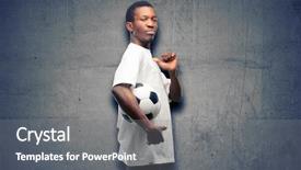  Presentation with black wedding holding hands - Cool new presentation theme with vains - african black man holding soccer backdrop and a gray colored foreground