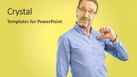  Presentation with age discrimination - Theme enhanced with vains - handsome middle age man proud background and a yellow colored foreground