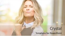  Presentation with black - Amazing slide deck having vains - young shop owner wearing black backdrop and a coral colored foreground