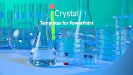  Presentation with glassware - Amazing slides having vaious-laboratory-glassware-with-dramatic backdrop and a teal colored foreground