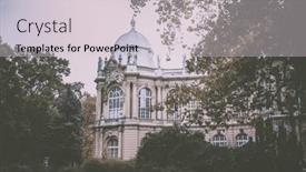  Presentation with budapest - Presentation design having vajdahunyad-castle-with-beautiful-sunlight background and a lemonade colored foreground