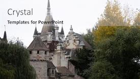  Presentation with budapest - PPT theme having vajdahunyad-castle-with-beautiful-sunlight background and a sky blue colored foreground