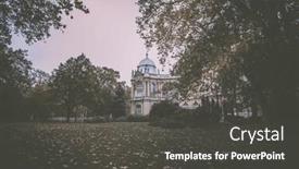  Presentation with budapest - Presentation theme having vajdahunyad-castle-with-beautiful-sunlight background and a dark gray colored foreground