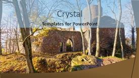  Presentation with gothic castle - Theme having valdek-castle-ruin-this-early background and a light blue colored foreground