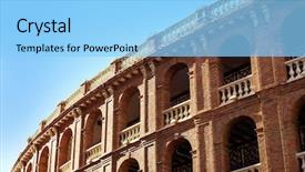  Presentation with street - PPT layouts with valencia bullring plaza de toros background and a  colored foreground
