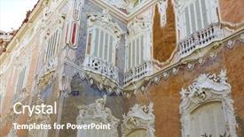  Presentation with cyber dos - Cool new slides with valencia city marques de dos backdrop and a coral colored foreground