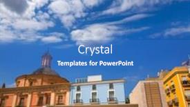  Presentation with spain - Cool new PPT theme with valencia-downtown-cathedral-and-basilica backdrop and a teal colored foreground