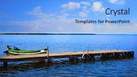  Presentation with wetland - Presentation theme featuring valencia el saler wetland background and a light blue colored foreground