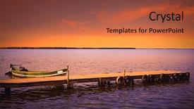  Presentation with wetlands - Presentation design enhanced with valencia el saler wetland background and a red colored foreground