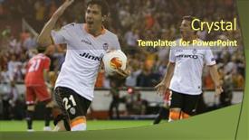  Presentation with goal ball - Amazing slide deck having valencia-may-1-parejo backdrop and a tawny brown colored foreground