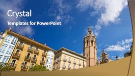  Presentation with free air traffic control tower bandara - Cool new presentation theme with valencia plaza de la reina backdrop and a  colored foreground