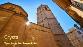  Presentation with tower - Theme enhanced with valencia-plaza-de-la-virgen background and a tawny brown colored foreground