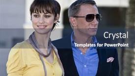  Presentation with james bond - Audience pleasing PPT theme consisting of valencia-spain-2008-november-6th backdrop and a ocean colored foreground