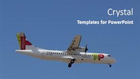  Presentation with airline - Presentation theme featuring valencia-spain-april-23-2017 background and a ocean colored foreground