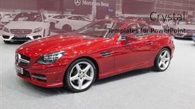  Presentation with car mercedes benz - PPT theme with valencia-spain-december-4-2014 background and a violet colored foreground