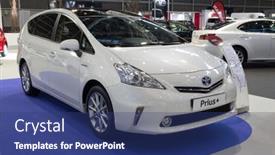  Presentation with vehicle - Presentation theme consisting of valencia-spain-december-7 background and a ocean colored foreground