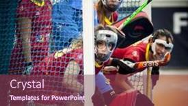  Presentation with hockey - Theme enhanced with valencia-spain-february-11-spanish background and a violet colored foreground