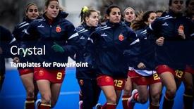  Presentation with hockey - Amazing theme having valencia-spain-february-11-spanish backdrop and a navy blue colored foreground