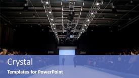  Presentation with design fashion - Presentation theme enhanced with valencia-spain-february-3-models background and a teal colored foreground