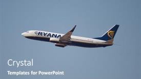  Presentation with aircraft takeoff - PPT theme featuring valencia-spain-july-8 background and a light blue colored foreground