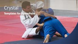  Presentation with judo - Theme enhanced with valencia-spain-june-10-contestants background and a violet colored foreground