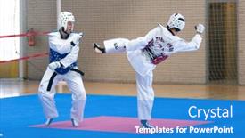  Presentation with police fire - Presentation enhanced with valencia-spain-june-10-contestants background and a teal colored foreground