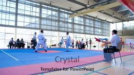  Presentation with police fire - Audience pleasing theme consisting of valencia-spain-june-12-contestants backdrop and a light blue colored foreground