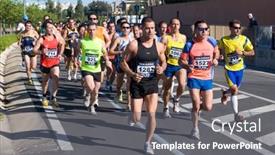  Presentation with runners - PPT theme enhanced with row shoes with carrots for dutch holidays isolated over white background background and a pink colored foreground