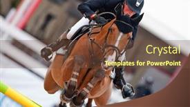  Presentation with equestrian - Presentation design enhanced with valencia-spain-may-9 background and a tawny brown colored foreground