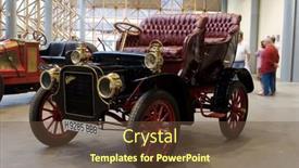  Presentation with classic car - Slides consisting of valencia-spain-october-16-restored background and a tawny brown colored foreground