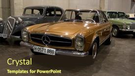  Presentation with mercedes classic - Slides having valencia-spain-october-22 background and a tawny brown colored foreground