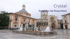  Presentation with third - Theme with valencia-spain-october-3-2015 background and a sky blue colored foreground