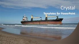  Presentation with ship storm - Presentation with valencia-spain-sep-30-cargo background and a teal colored foreground